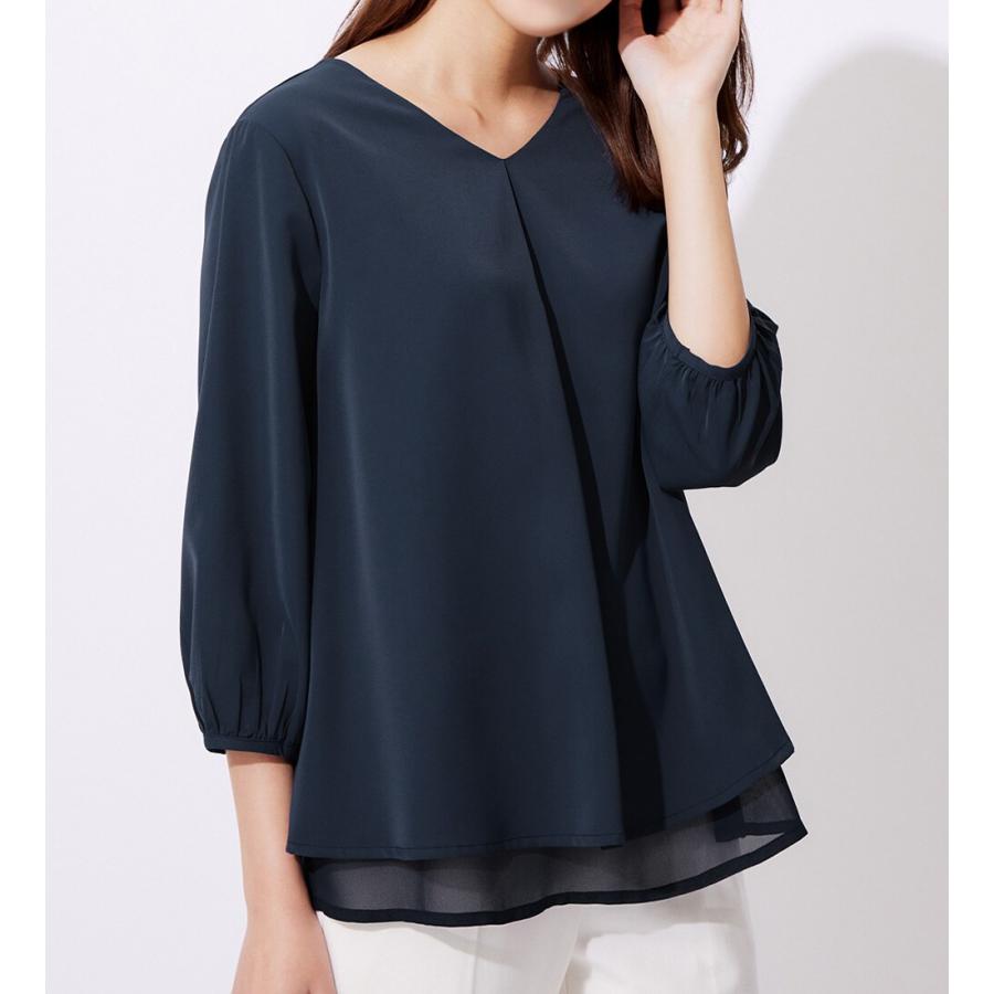 alotta シフォンレイヤードタックブラウス - 画像 (5)