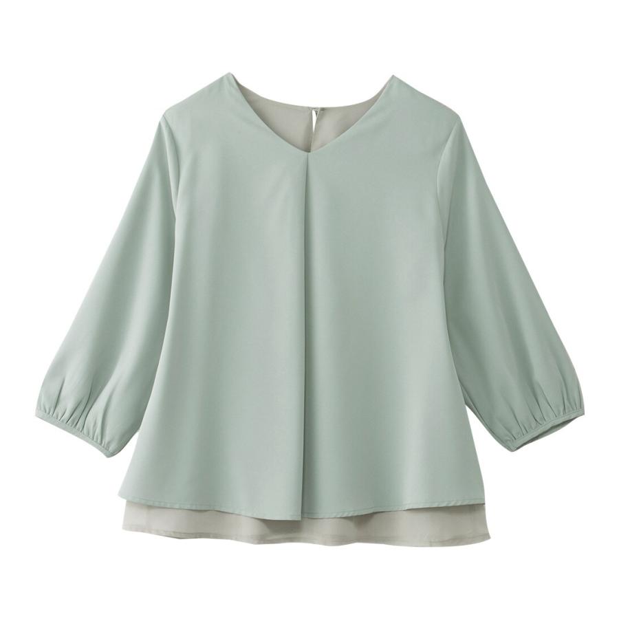 alotta シフォンレイヤードタックブラウス - 画像 (8)