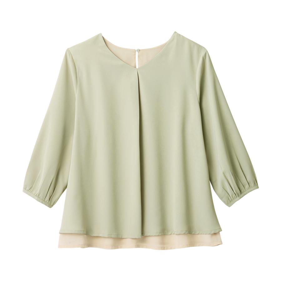 alotta シフォンレイヤードタックブラウス - 画像 (9)