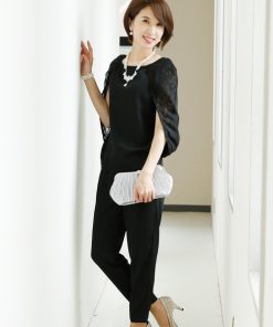 PourVous パンツドレス タイトフォーマル大きいサイズロング丈&結婚式カシュクールセットアップドレスオケージョンドレス パーティー パンツドレスお呼ばれ 七五三