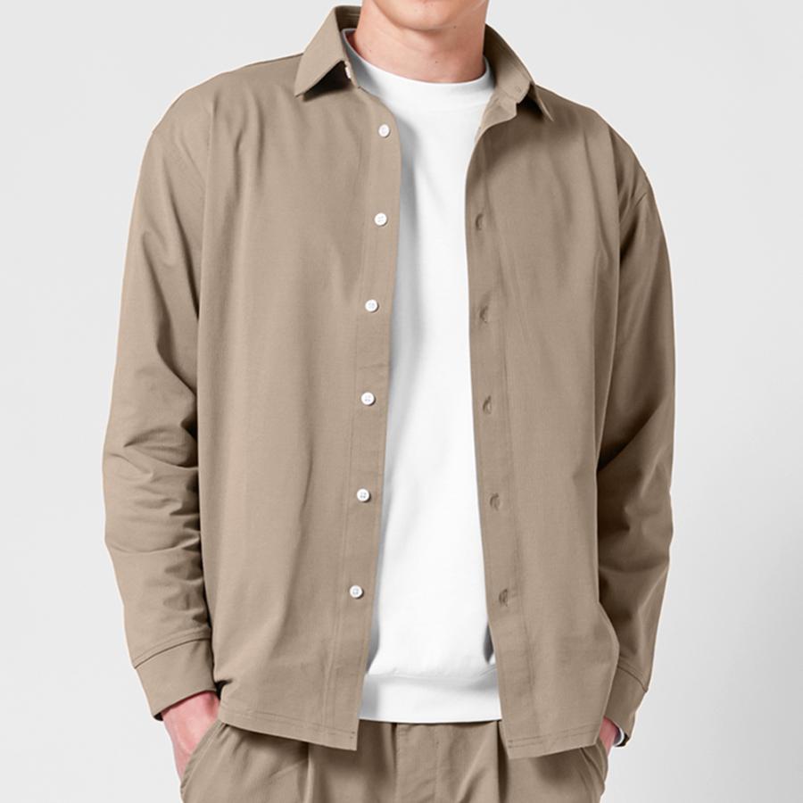 URBAN SQUARE シャツアウター メンズ ストレッチ 通気性 長袖 吸汗速乾 涼しい 軽い 春 夏 カジュアル シャツ サマージャケット 薄い 軽量 おしゃれ アーバンスクエア 35334 - 画像 (2)