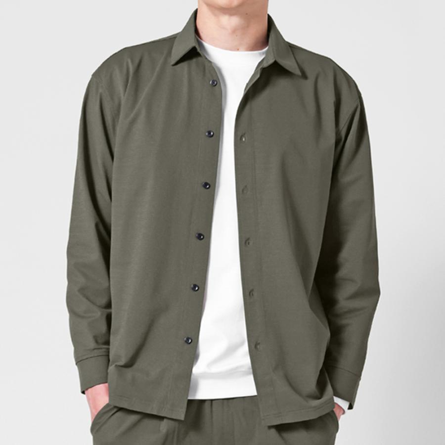 URBAN SQUARE シャツアウター メンズ ストレッチ 通気性 長袖 吸汗速乾 涼しい 軽い 春 夏 カジュアル シャツ サマージャケット 薄い 軽量 おしゃれ アーバンスクエア 35334 - 画像 (3)