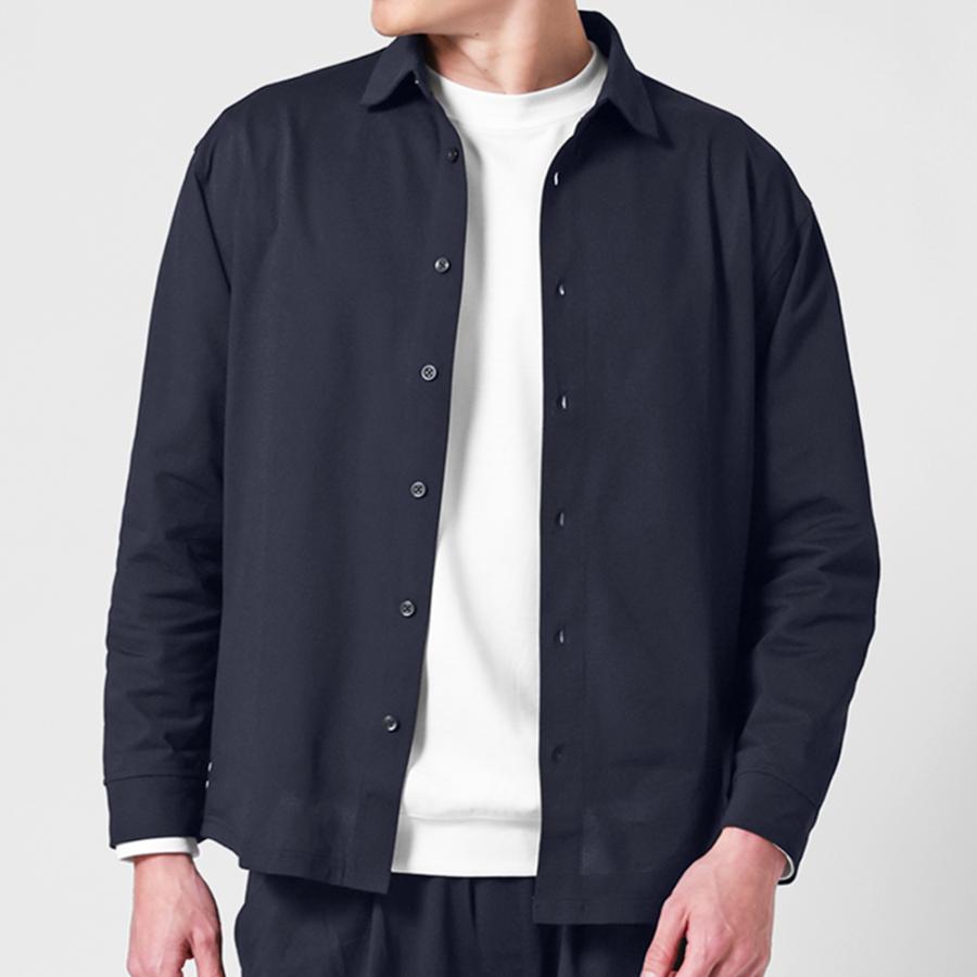 URBAN SQUARE シャツアウター メンズ ストレッチ 通気性 長袖 吸汗速乾 涼しい 軽い 春 夏 カジュアル シャツ サマージャケット 薄い 軽量 おしゃれ アーバンスクエア 35334 - 画像 (4)