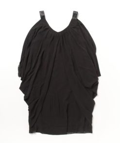 STYLEBLOCK ドレス パールネックレス付ドレープシフォンコクーンシルエットパーティードレス