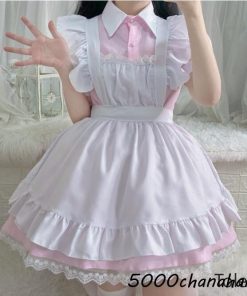 メイド服 レディース コスチューム  コスプレ衣装 半袖 膝丈 ショート丈 ワンピース メイド 可愛い 喫茶店 エプロン ウェイトレス コス