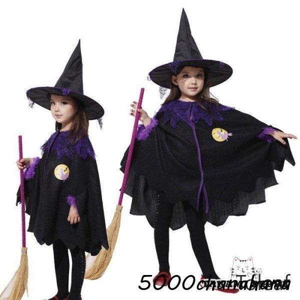 衣装 魔女 悪魔 コスプレ キッズ 女の子 コスチューム 子供用 小悪魔 コスプレ衣装 コウモリ 魔法使い 万聖節 - 画像 (3)