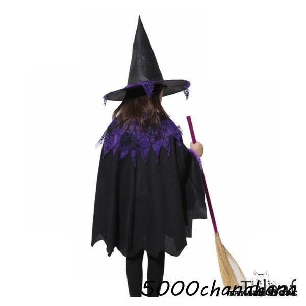 衣装 魔女 悪魔 コスプレ キッズ 女の子 コスチューム 子供用 小悪魔 コスプレ衣装 コウモリ 魔法使い 万聖節 - 画像 (5)