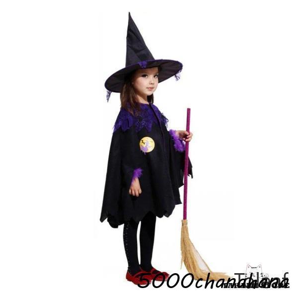 衣装 魔女 悪魔 コスプレ キッズ 女の子 コスチューム 子供用 小悪魔 コスプレ衣装 コウモリ 魔法使い 万聖節 - 画像 (6)