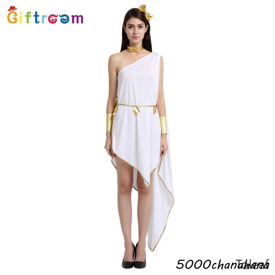 衣装 大人用 女性用 エジプト コスプレ コスチューム ギリシャの女神 レディース ガールズ ウィッチ ハロウィーンA - 画像 (2)