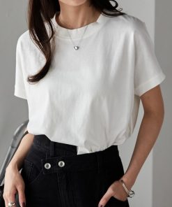 RANAN tシャツ 「Beautiful Cotton　綿100％」UVカット/接触冷感　きれいめハイネックTシャツ レディース