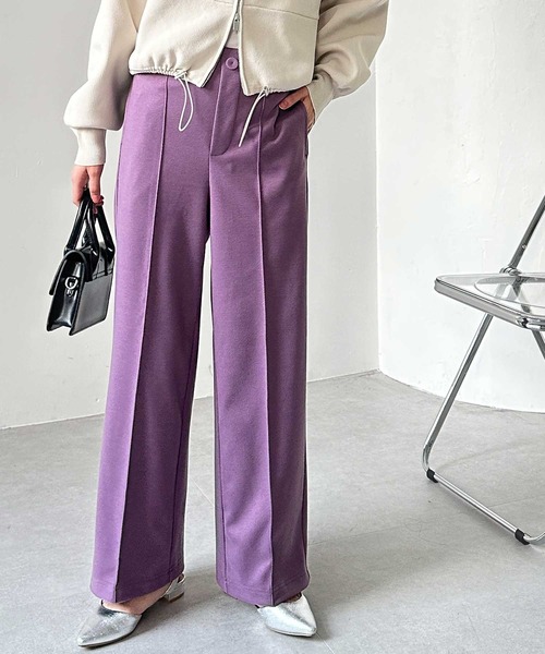 GeeRA スラックス パンツ 美脚ストレッチセミワイドパンツ レディース - 画像 (5)