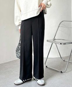 GeeRA スラックス パンツ 美脚ストレッチセミワイドパンツ レディース