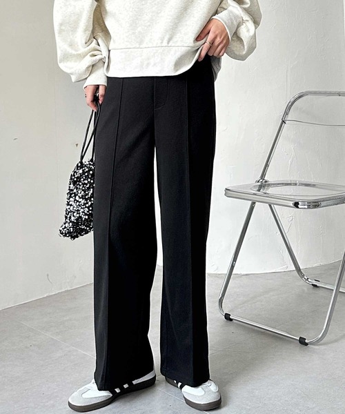 GeeRA スラックス パンツ 美脚ストレッチセミワイドパンツ レディース - 画像 (6)