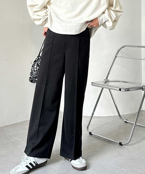 GeeRA スラックス パンツ 美脚ストレッチセミワイドパンツ レディース - 画像 (7)