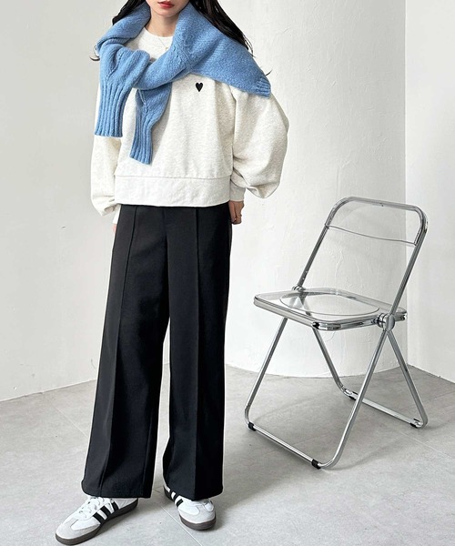 GeeRA スラックス パンツ 美脚ストレッチセミワイドパンツ レディース - 画像 (9)