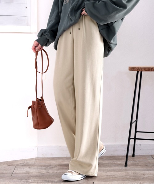 classicalelf パンツ +3度に包まれる。 暖か コットン イージー フレアパンツ レディース - 画像 (4)