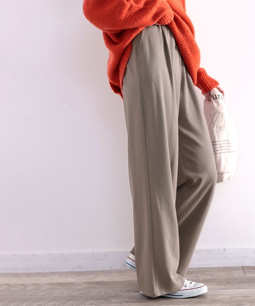 classicalelf パンツ +3度に包まれる。 暖か コットン イージー フレアパンツ レディース - 画像 (3)