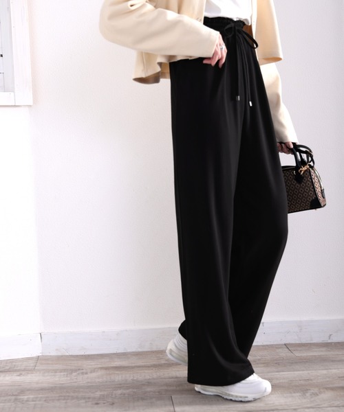 classicalelf パンツ +3度に包まれる。 暖か コットン イージー フレアパンツ レディース - 画像 (2)