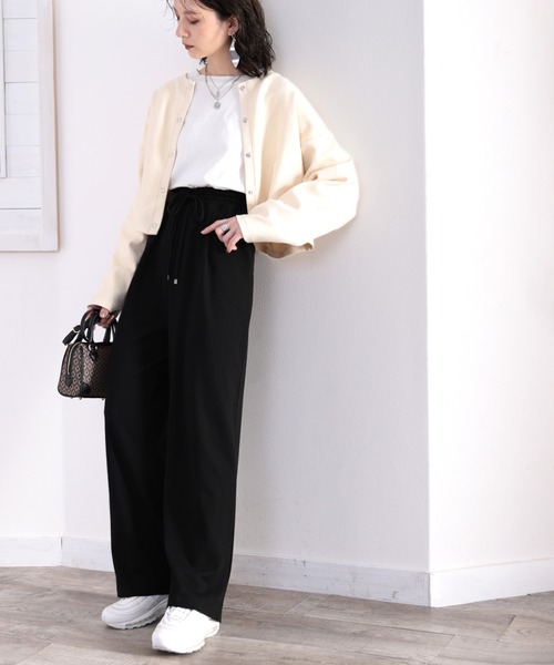 classicalelf パンツ +3度に包まれる。 暖か コットン イージー フレアパンツ レディース - 画像 (7)