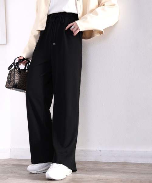 classicalelf パンツ +3度に包まれる。 暖か コットン イージー フレアパンツ レディース - 画像 (6)