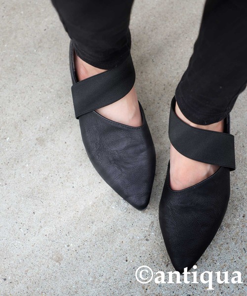 antiqua パンプス サイドゴアフラットシューズ - 画像 (2)