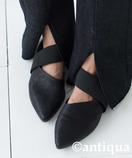 antiqua パンプス サイドゴアフラットシューズ - 画像 (5)