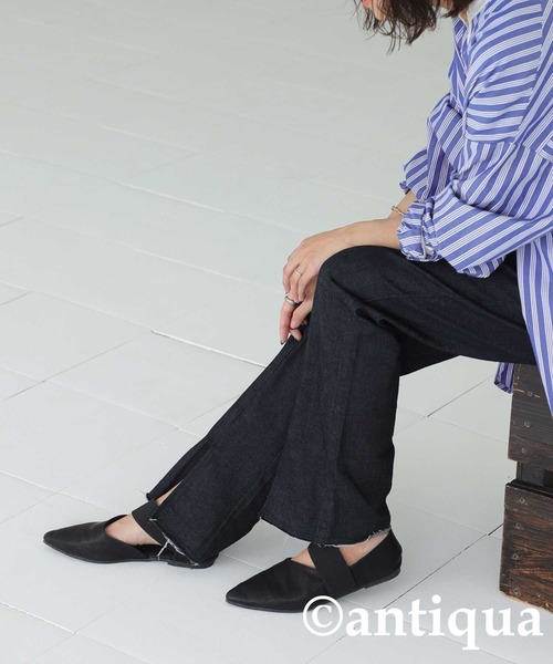 antiqua パンプス サイドゴアフラットシューズ - 画像 (6)