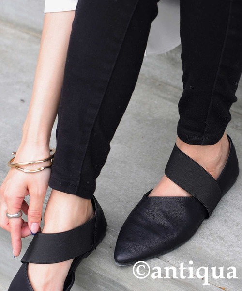 antiqua パンプス サイドゴアフラットシューズ - 画像 (7)