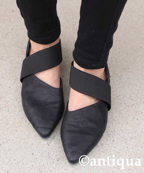 antiqua パンプス サイドゴアフラットシューズ - 画像 (8)