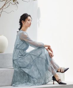 niana ドレス ビスチェ風トップス総レースワンピースパーティードレス