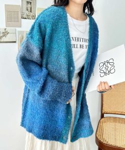 GeeRA カーディガン マーブルカラーニットカーディガン レディース