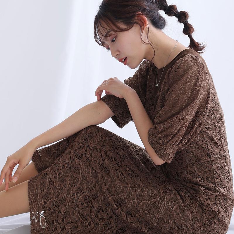 PourVous 体型カバー フォーマルドレス ワンピース 結婚式 小さいサイズ 大きいサイズ 小柄 ドレス 韓国 フォーマル 上品 20代 30代 40代 50代 お呼ばれ 顔合わせ - 画像 (4)