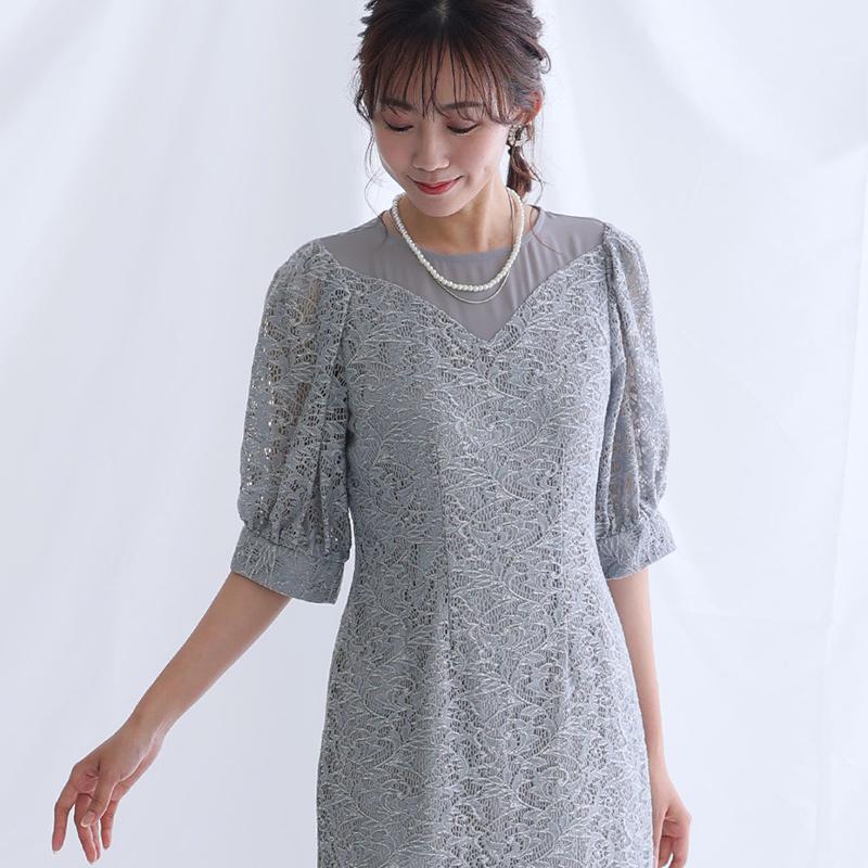 PourVous 体型カバー フォーマルドレス ワンピース 結婚式 小さいサイズ 大きいサイズ 小柄 ドレス 韓国 フォーマル 上品 20代 30代 40代 50代 お呼ばれ 顔合わせ - 画像 (5)