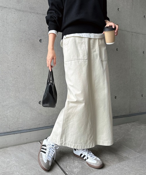 andme スカート 「3サイズ展開」ハイウエストベイカースカート - 画像 (3)