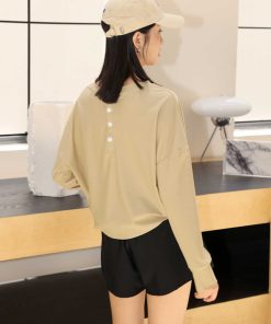 OSYAREVO 水着 レディース 体型カバー ラッシュガード 紫外線カット率 99％以上 UPF50+ uvカット フィットネス 水陸両用 ヘンリーネック ビキ