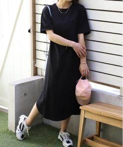 ad thie ワンピース ラウンド スリット マキシ