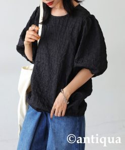 antiqua tシャツ パフスリーブトップス レディース