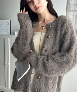 classicalelf カーディガン 表情豊かな上品 ニット。 2way シャギー ニット カーデ レディース