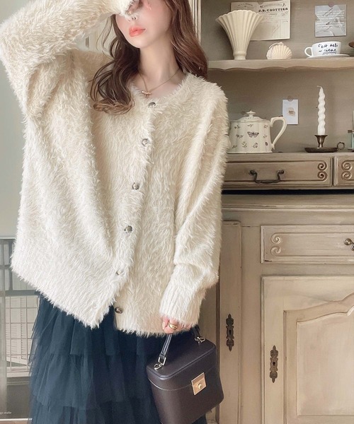 classicalelf カーディガン 表情豊かな上品 ニット。 2way シャギー ニット カーデ レディース - 画像 (7)