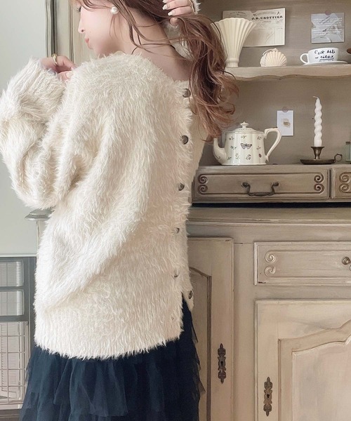 classicalelf カーディガン 表情豊かな上品 ニット。 2way シャギー ニット カーデ レディース - 画像 (9)