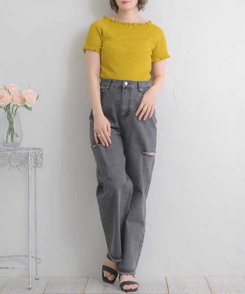 Emsexcite ニット セーター 2WAYフリルNT レディース - 画像 (9)