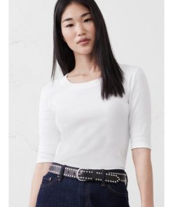 BANANA REPUBLIC tシャツ FACTORY STORE　　リブエルボースリーブTシャツ レディース