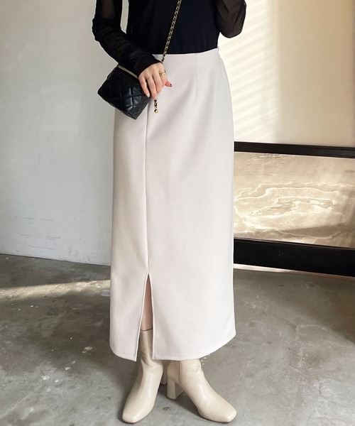 GeeRA スカート 「新色追加」すっきり見え!ストレッチタイトロングスカート - 画像 (2)