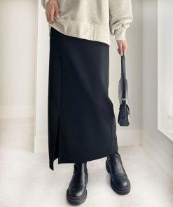 GeeRA スカート 「新色追加」すっきり見え！ストレッチタイトロングスカート