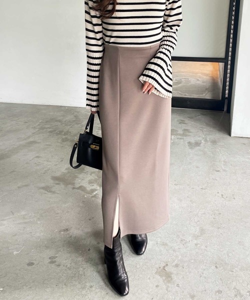 GeeRA スカート 「新色追加」すっきり見え!ストレッチタイトロングスカート - 画像 (5)