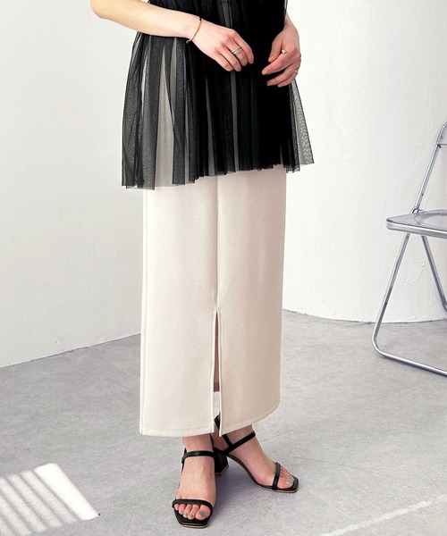 GeeRA スカート 「新色追加」すっきり見え!ストレッチタイトロングスカート - 画像 (8)
