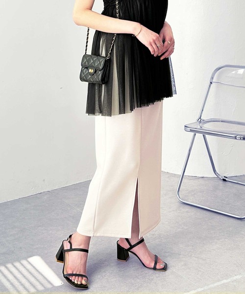 GeeRA スカート 「新色追加」すっきり見え!ストレッチタイトロングスカート - 画像 (9)