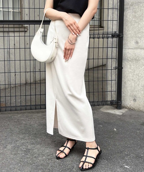 GeeRA スカート 「新色追加」すっきり見え!ストレッチタイトロングスカート - 画像 (6)