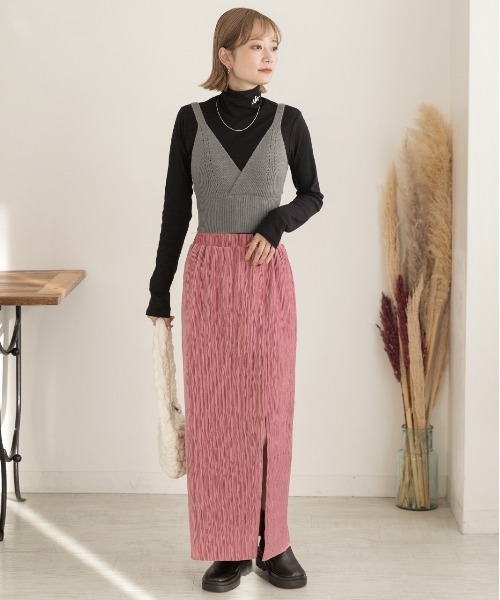 ad thie キャミソール カシュクールデザイン ニットキャミソール - 画像 (8)