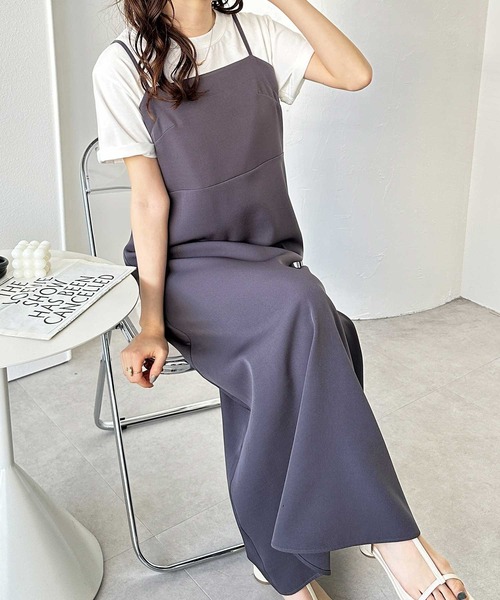 GeeRA ワンピース バックストラップデザインキャミワンピース - 画像 (4)